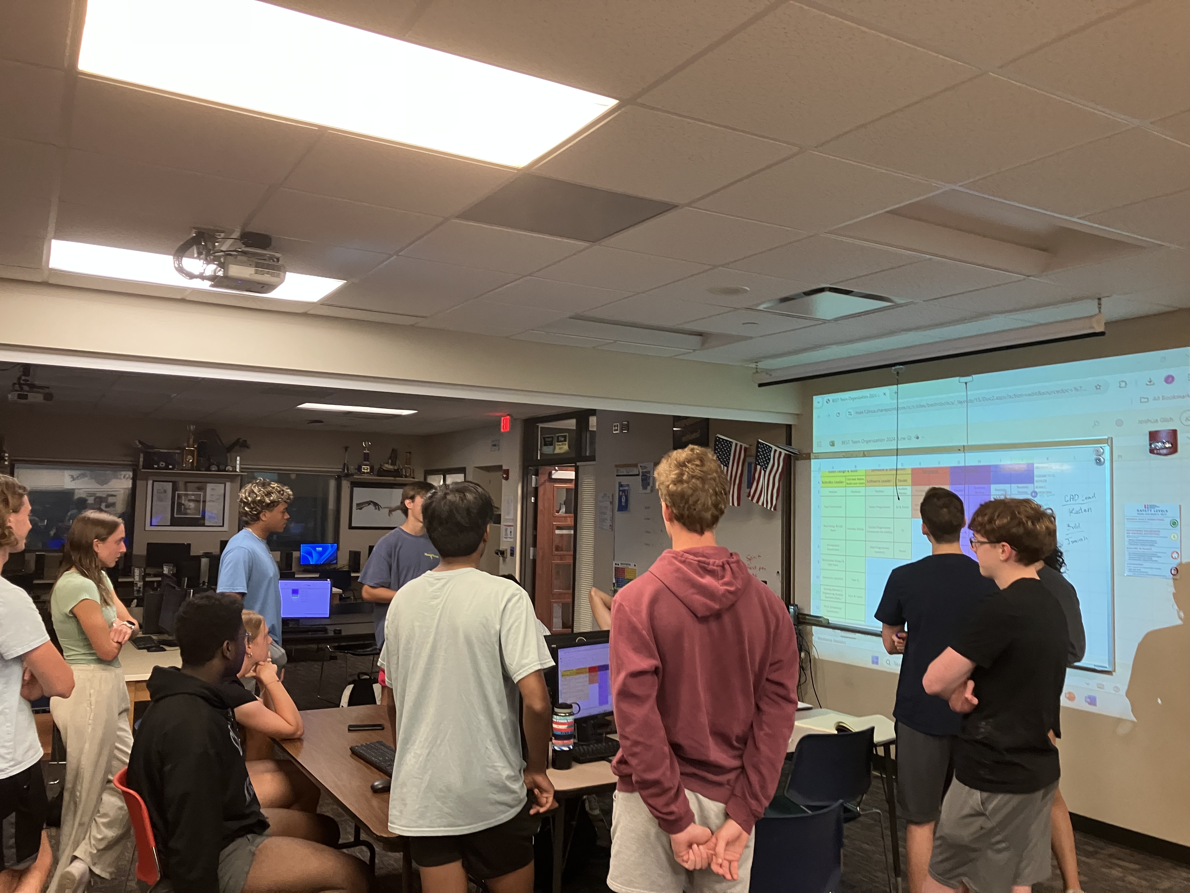 Just a bunch of seniors staring at a projector